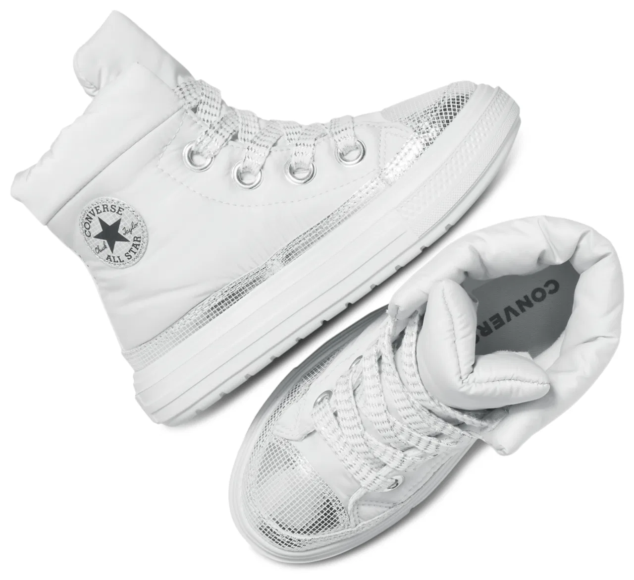 Ботинки для девочек Chuck Taylor All Star Elements High Converse, цвет Barely Grey/Silver/Black — фото 4