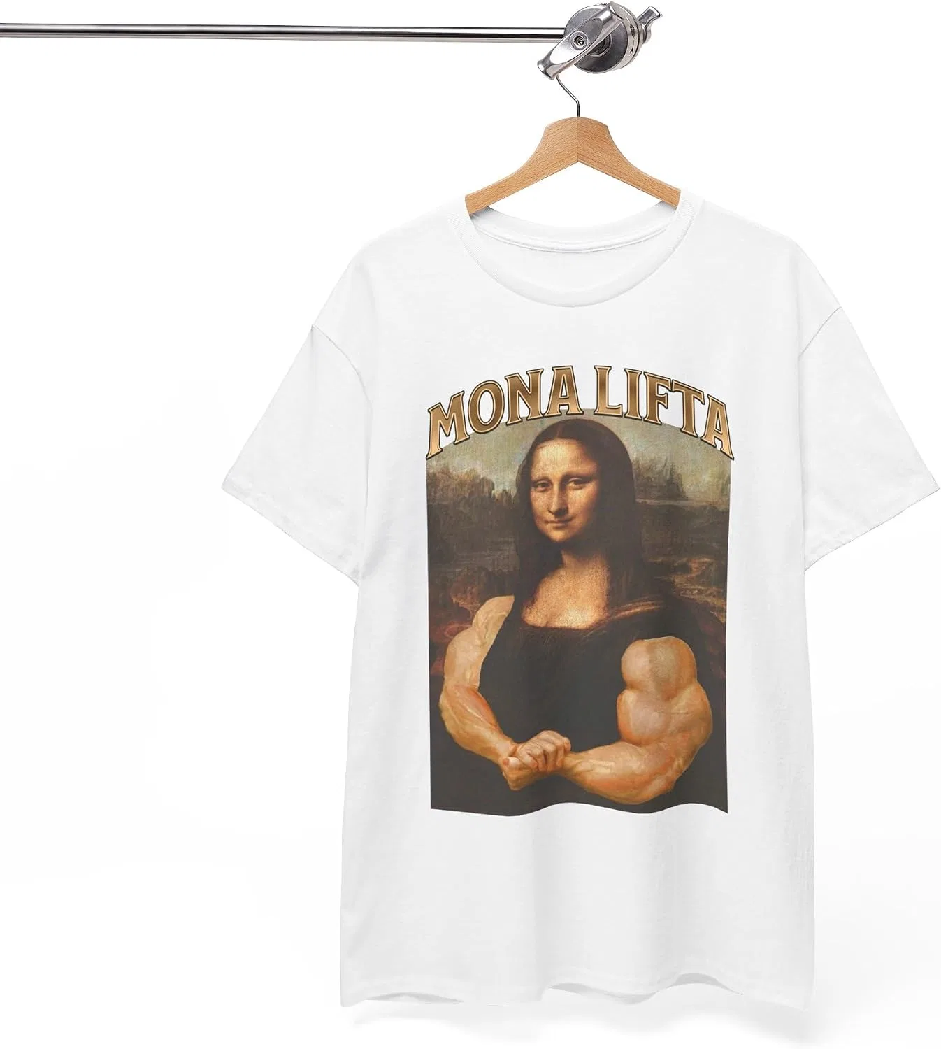 Футболка с принтом Mona Lifta Gildan 5000, White — фото 4