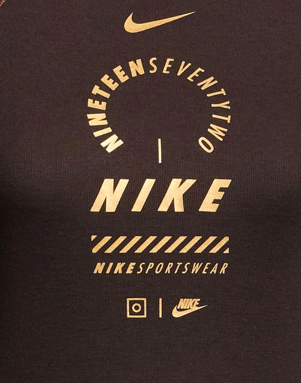 Женское спортивное платье с принтом Nike, коричневый — фото 4