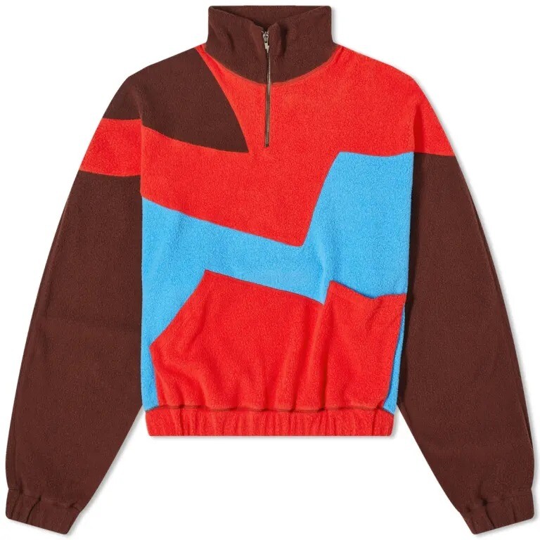 

Джемпер Members Of The Rage Fleece Pullover, коричневый, красный, голубой