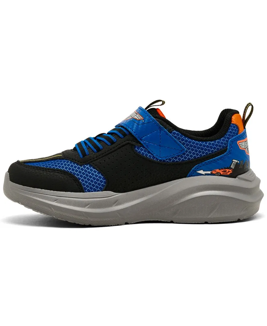 Кроссовки Skechers Little Kids Garage Casual Sneakers, Blue Black — фото 3