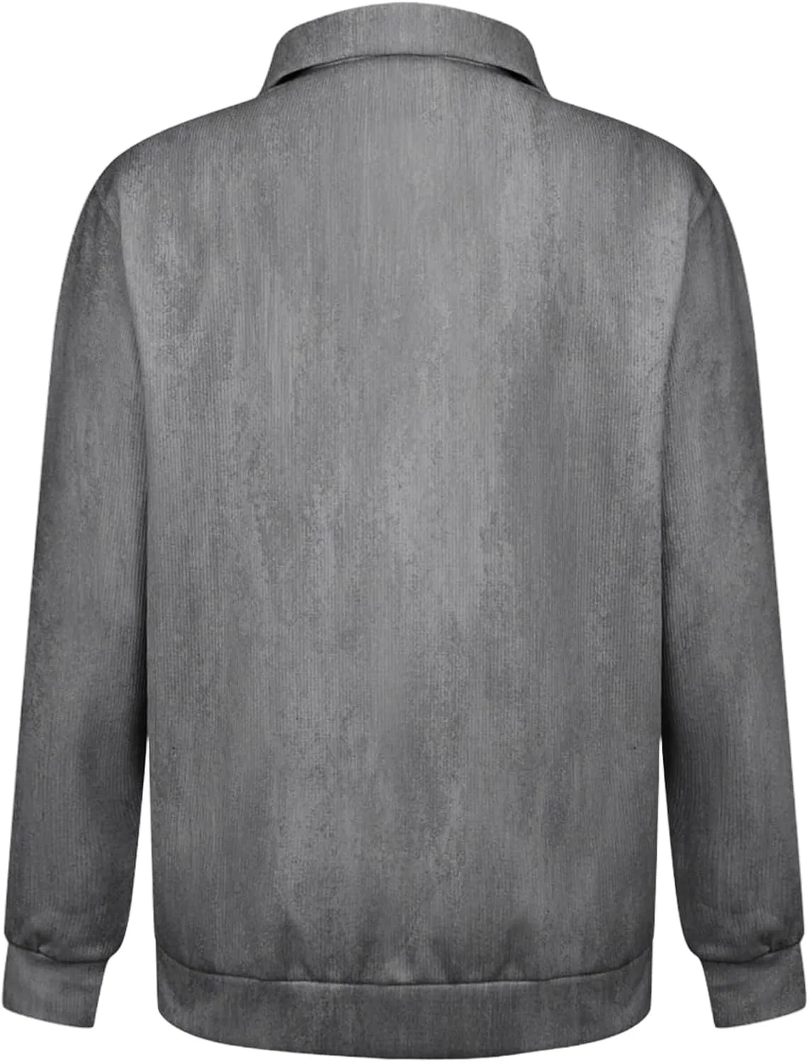 Мужская длинная футболка с поло на пуговицах, Regular Fit, Dark Gray — фото 3