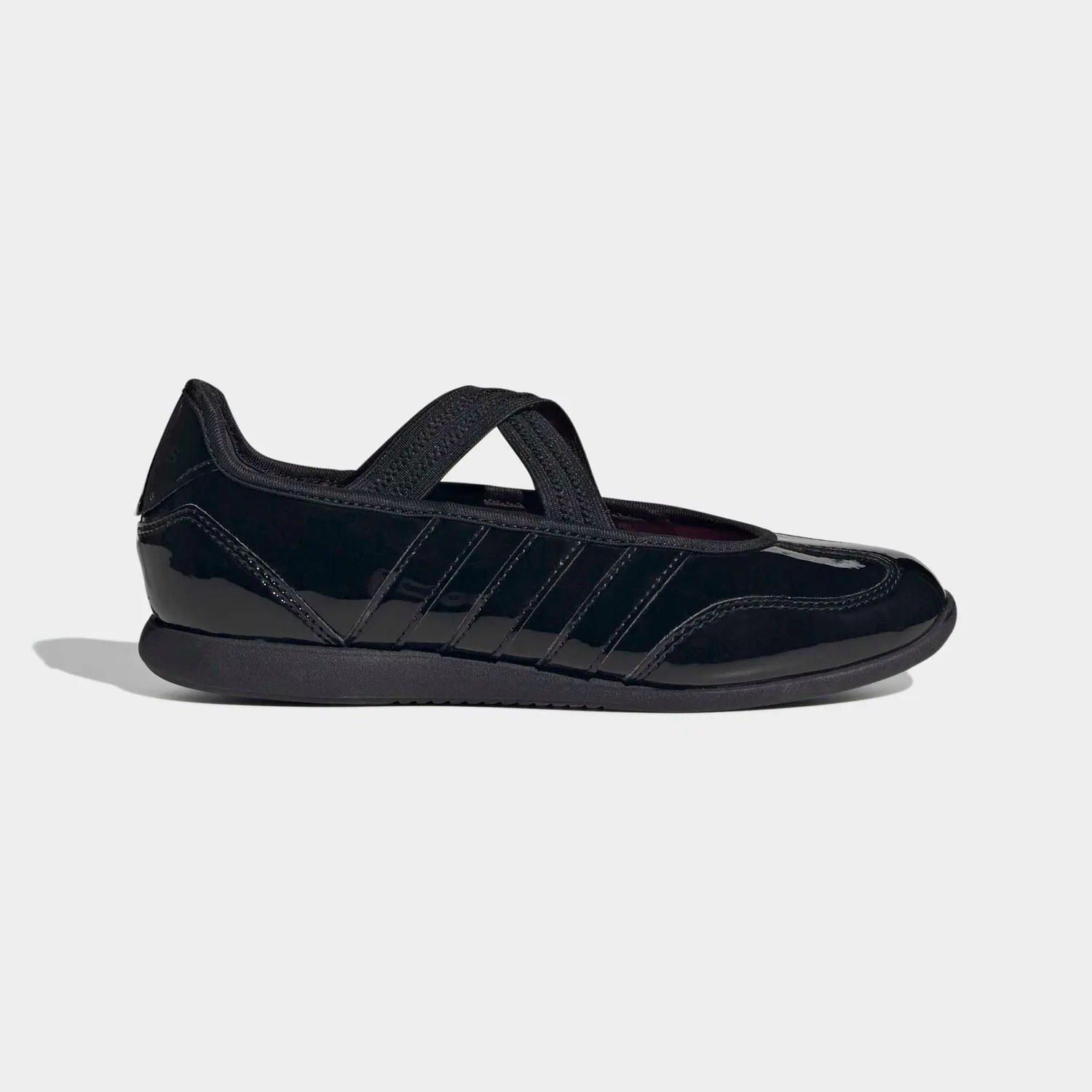 Детские балетки-кроссовки с эластичным ремешком Adidas Sportswear, Core Black/Core Black/Core Black — фото 2