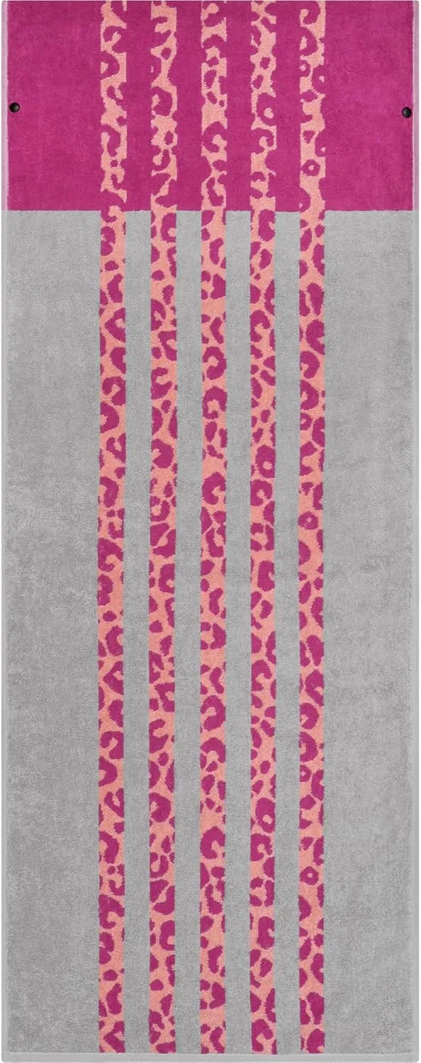 Полотенце для фитнеса Cawö Leo Stripe, Vibrant pink, 50x30x8 см, 700 г