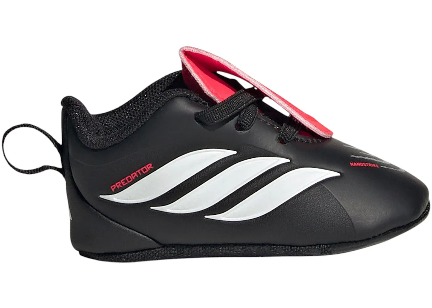 Детские кроссовки для мальчиков с длинным шнурком Adidas Predator Crib Adidas, Core Black Cloud White Lucid Red