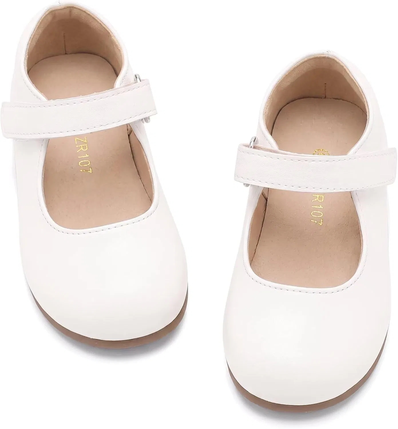 Детские туфли Мэри Джейн для девочек Flower Girl Dress Shoes Mary Janes Flat Nedaan, White