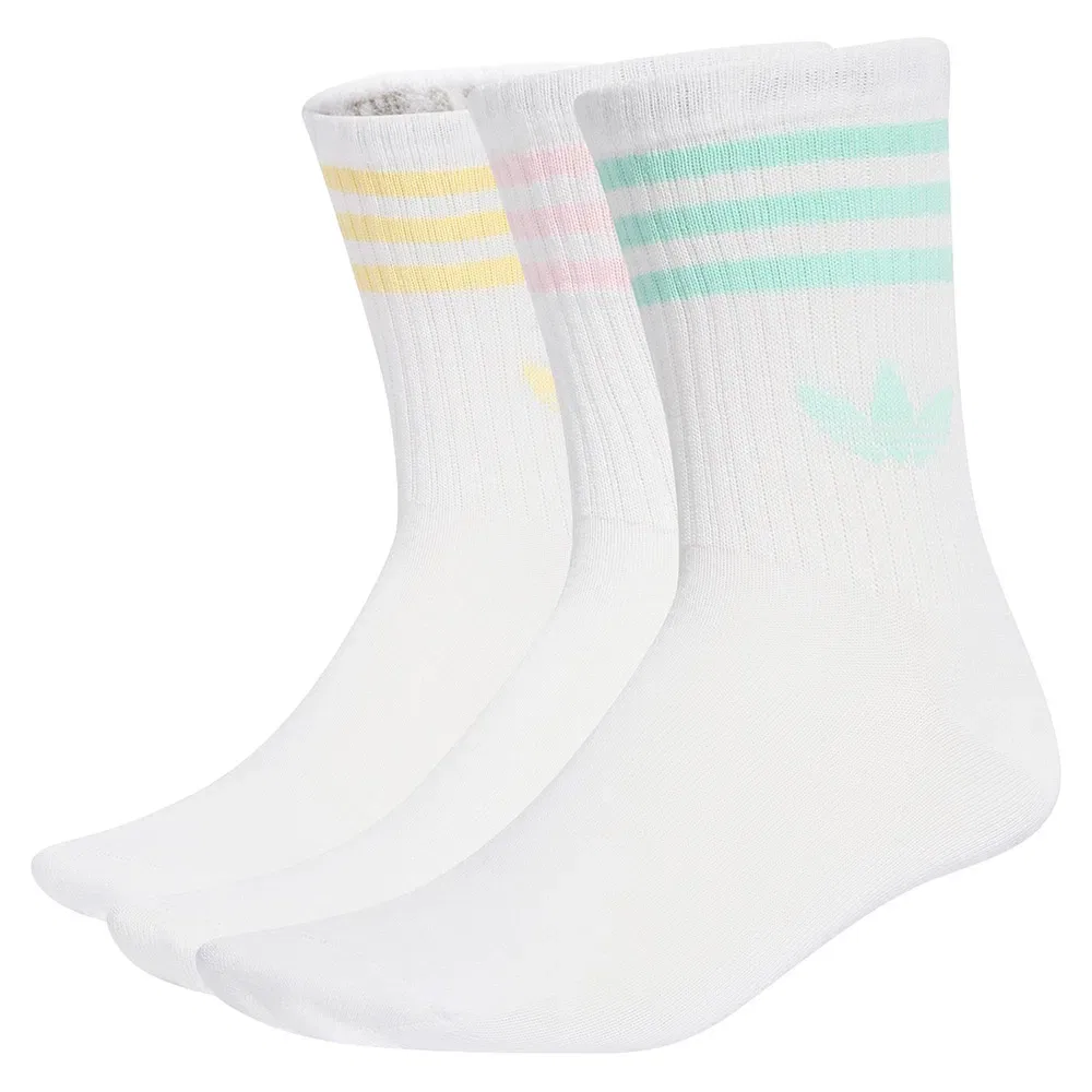 Женские носки с тремя полосками Adidas Originals, White