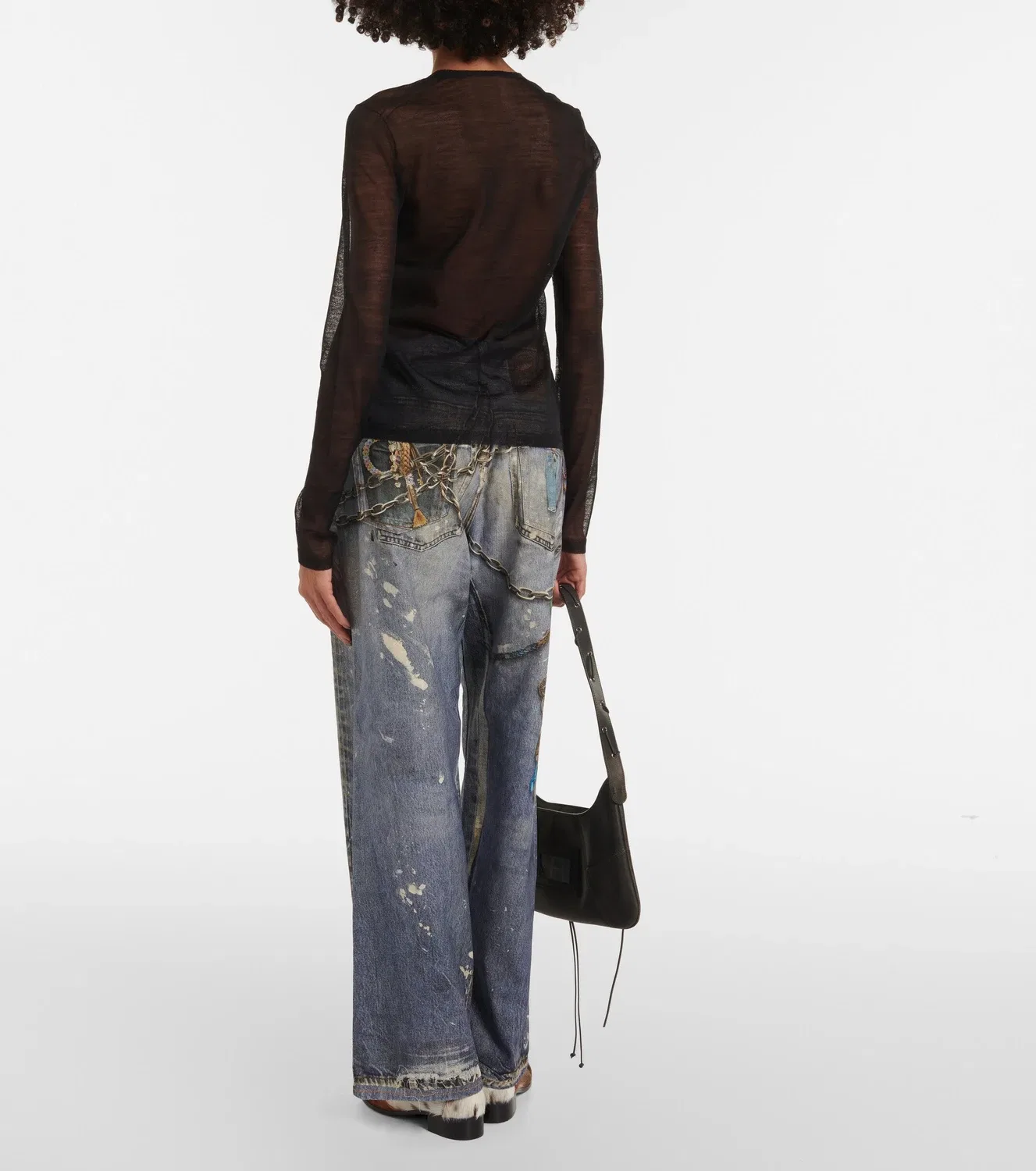 Кардиган Keru из смесовой шерсти Acne Studios, черный — фото 3