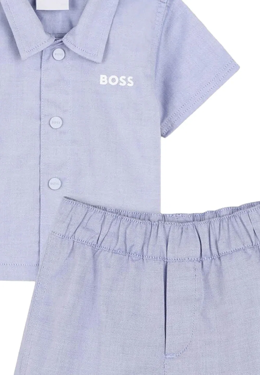 Completo neonato - shorts Boss Kidswear, Celeste — фото 3
