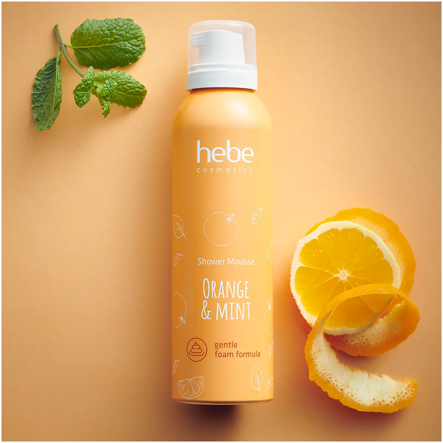 

Hebe Cosmetics Pomarańcza&Mięta мусс для тела, 200 мл
