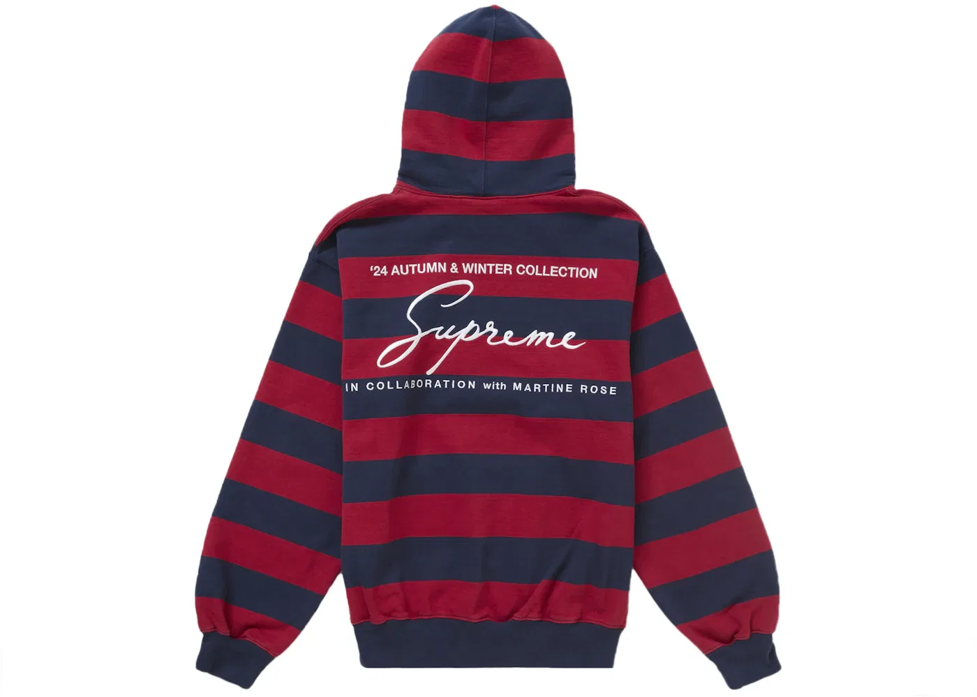 Мужской худи с капюшоном в полоску Supreme Martine Rose Hooded Sweatshirt Stripe, Stripe
