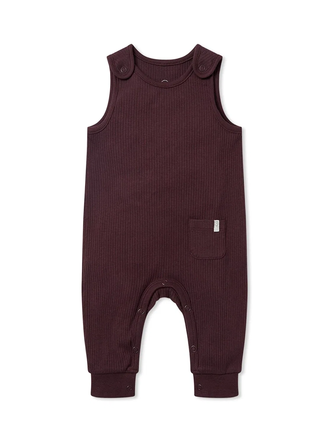 Комбинезон-боди рифленый, модель Romper Dungarees Mori, фиолетовый — фото 3