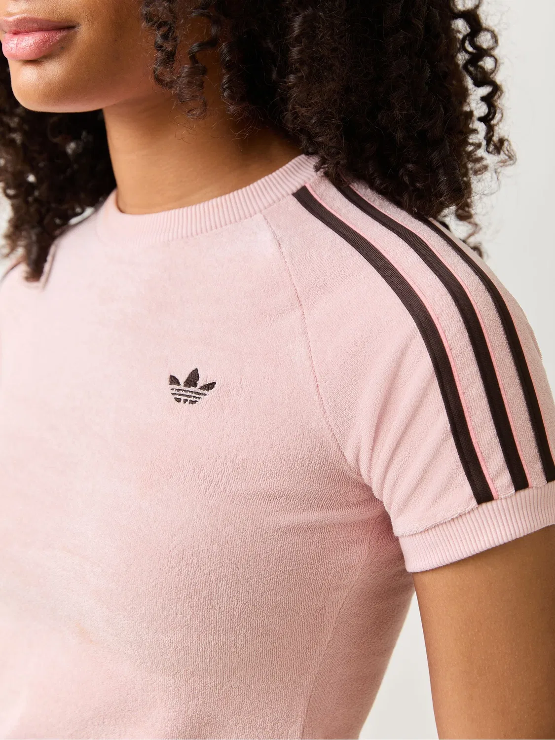 Футболка из махровой ткани Cali, adidas Originals, розовый — фото 4