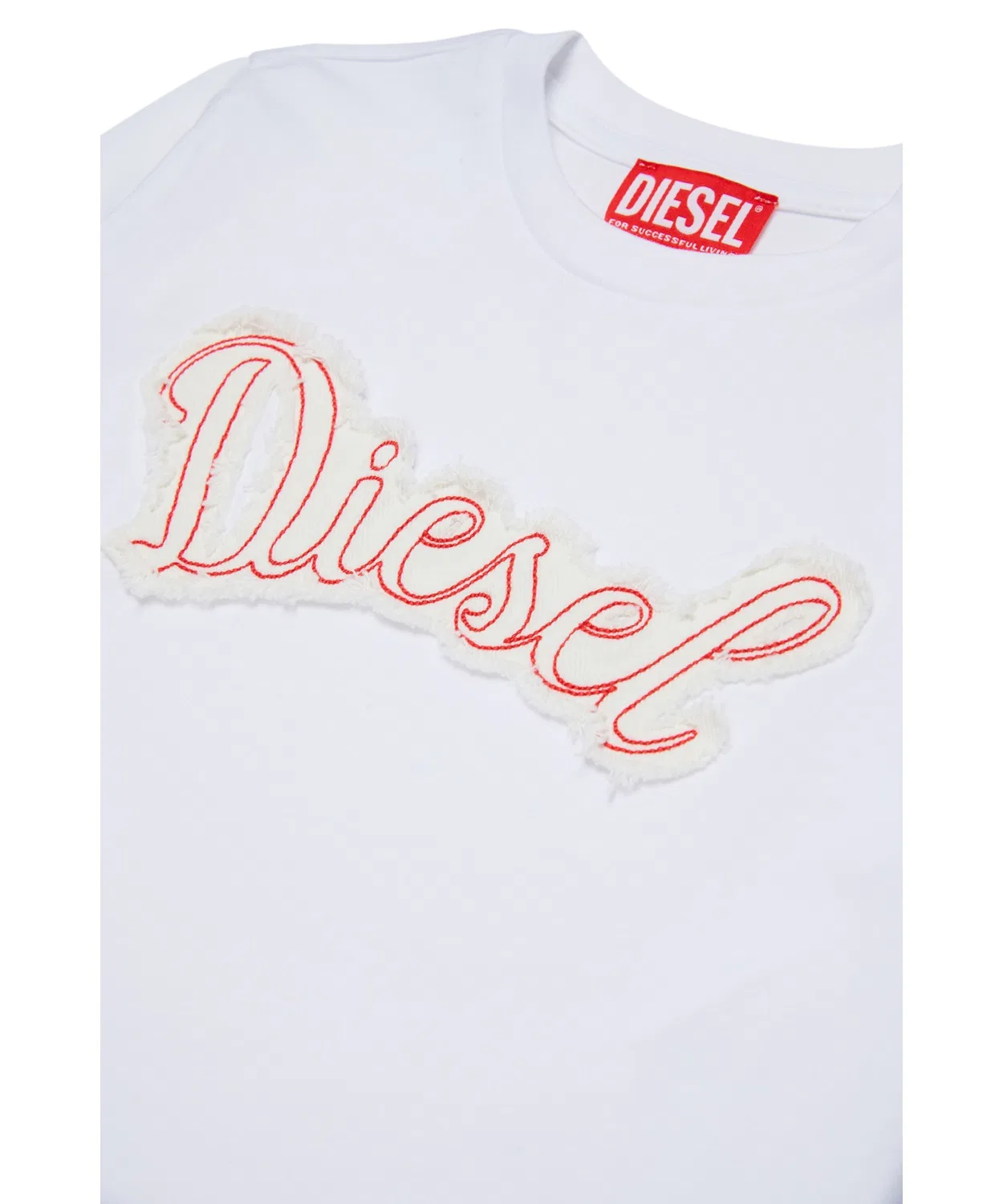 Детская футболка с длинным рукавомс вышивкой TLIBBY DIESEL, White — фото 4