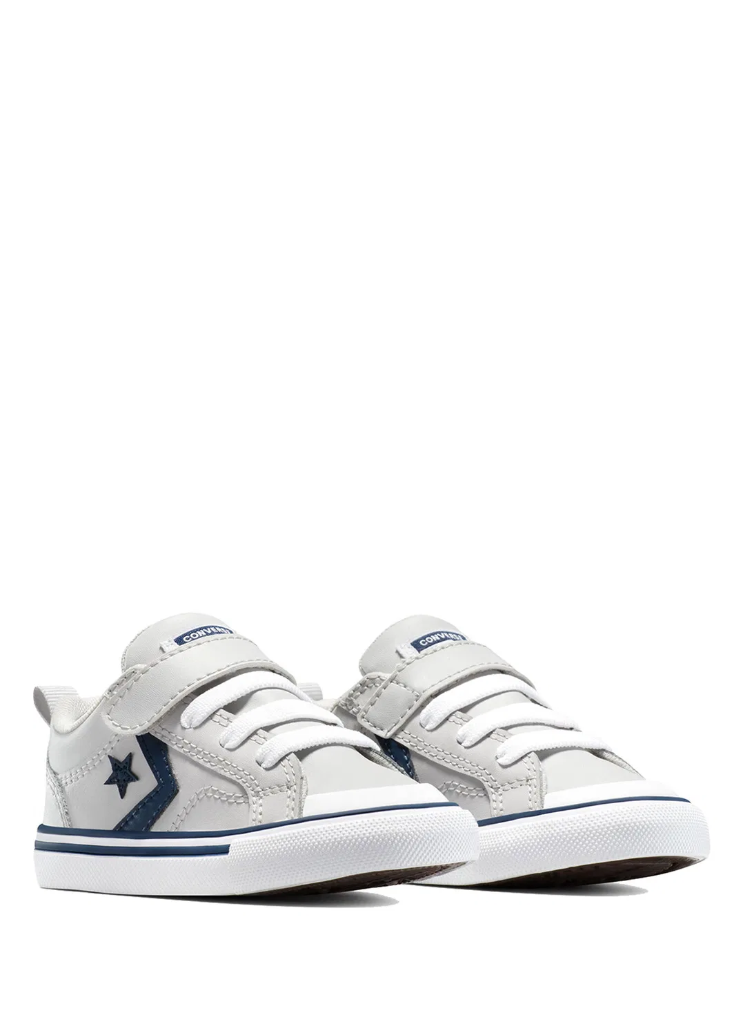 Кроссовки детские Converse Pro Blaze Strap Leather Easy On Gri, серый — фото 2