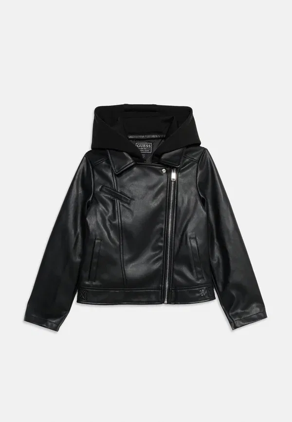 Куртка с капюшоном - куртка из искусственной кожи Guess, черный — фото 3