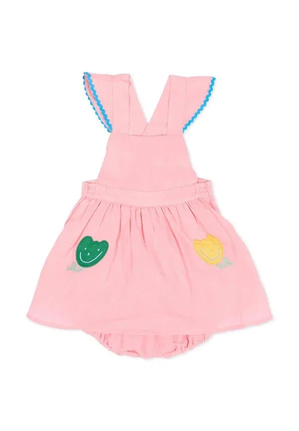 Платье с вышивкой Set day dress Stella Mccartney Kids, розовый