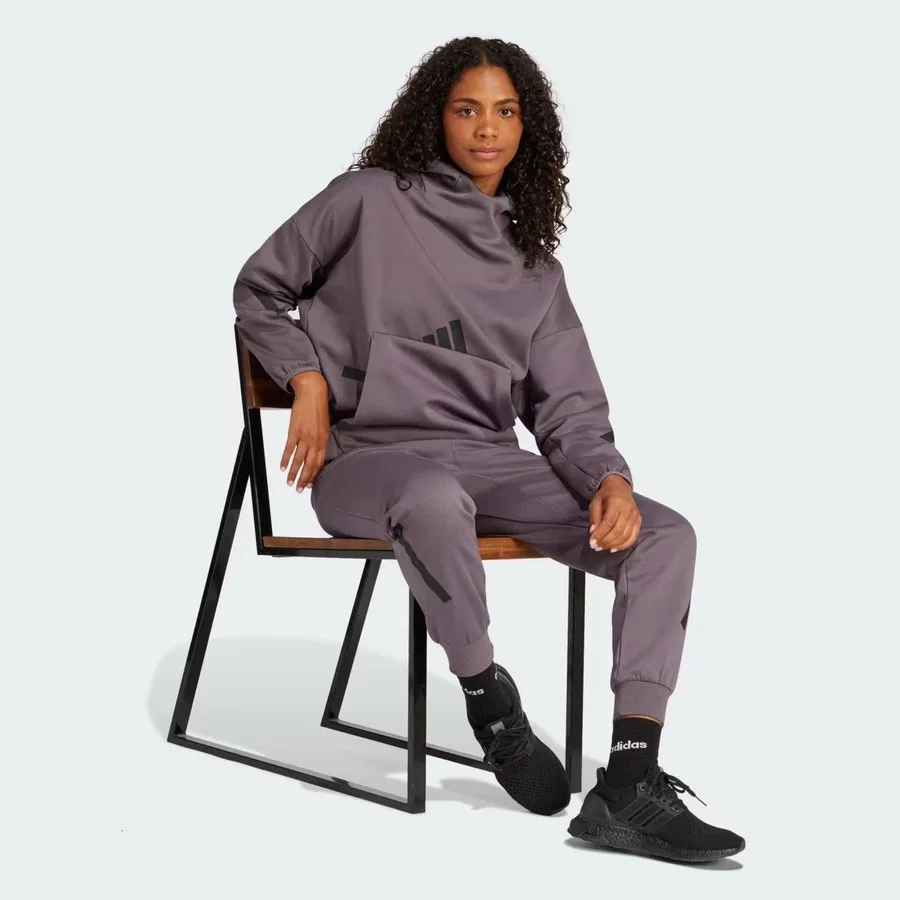 Женские спортивные брюки с принтом Z.N.E. adidas, Фиолетовый — фото 3