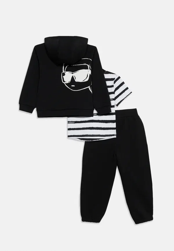 Текстильный комплект унисекс - футболка с принтом Karl Lagerfeld Kids, черный — фото 2