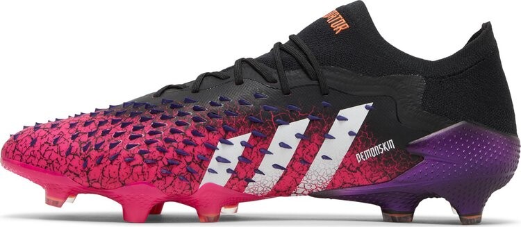 Детские бутсы Adidas Predator Freak.1 FG, розовый/черный — фото 4