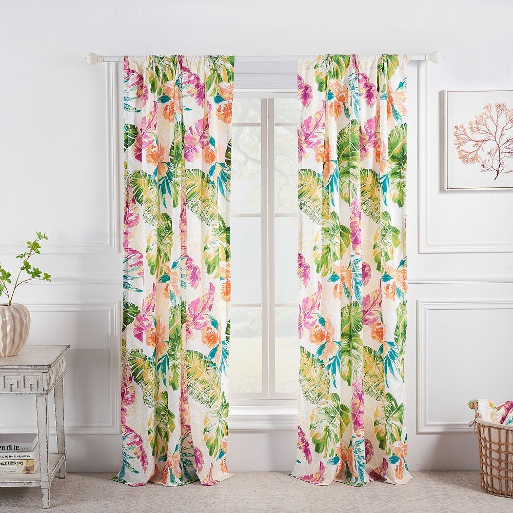 

Greenland Home Fashions Tropics Набор из 2 оконных занавесок, оранжевый