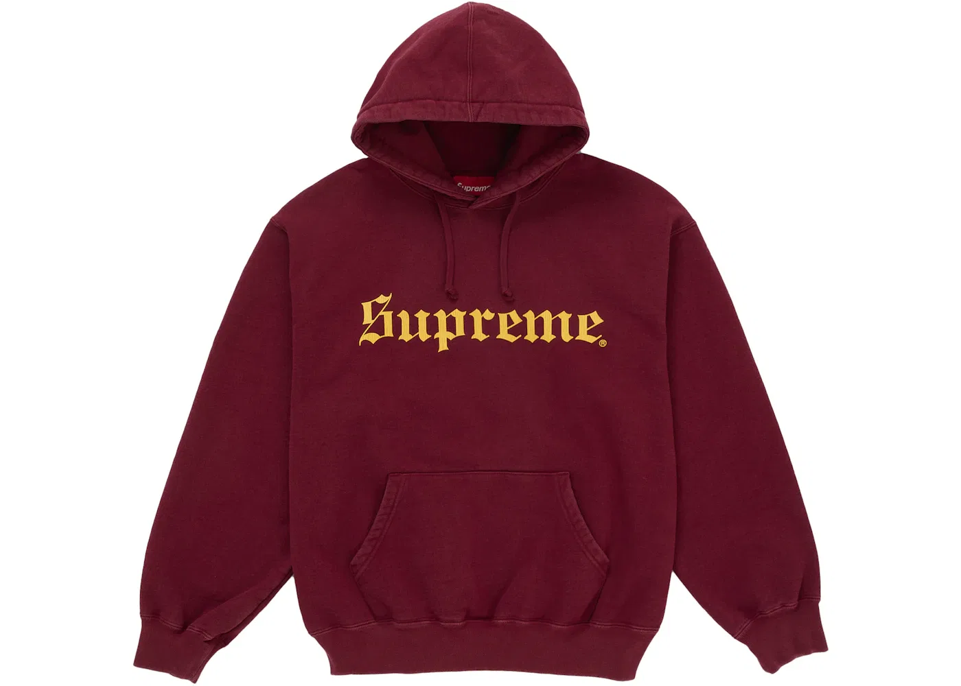 Мужская худи с принтом Washed Old English Supreme, Cardinal