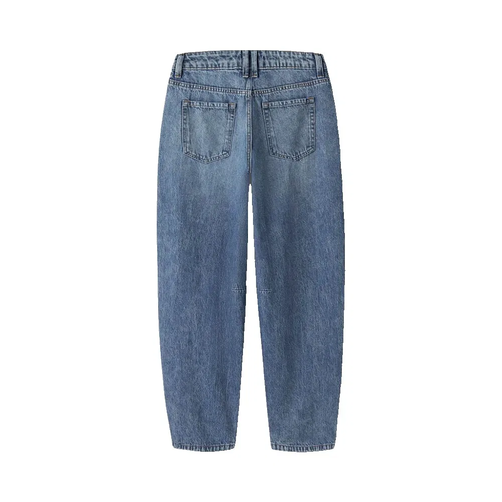 Детские джинсы для девочек с бочкообразным кроем Bella Barrel Fit Name it, Blue — фото 4