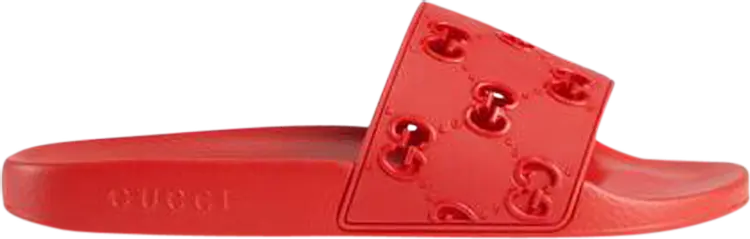

Сандалии Gucci Rubber Slide Red, красный