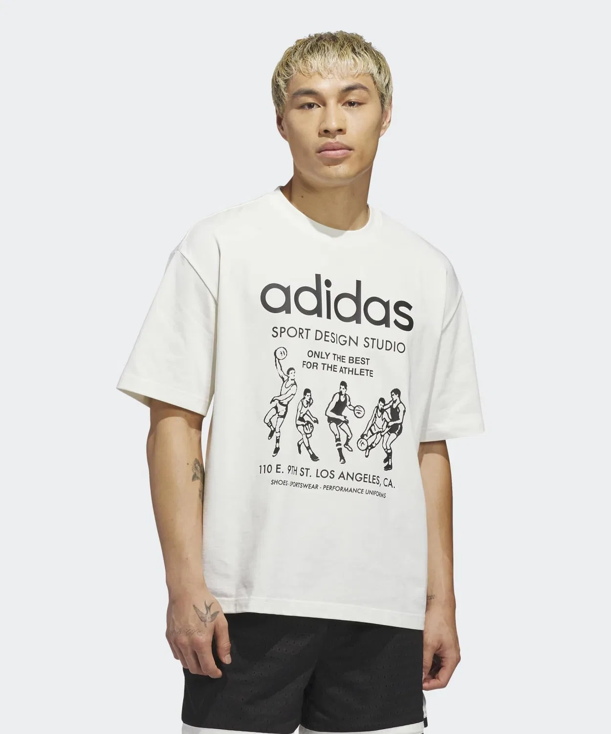 Футболка оверсайз с круглым вырезом Only The Best For The Athlete Adidas, Белый — фото 3