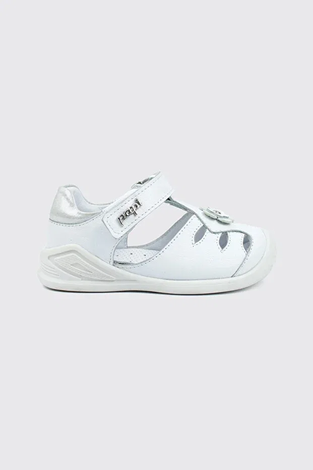 Детская обувь для первых шагов из натуральной кожи Spica Papi Ayakkabı, White — фото 3