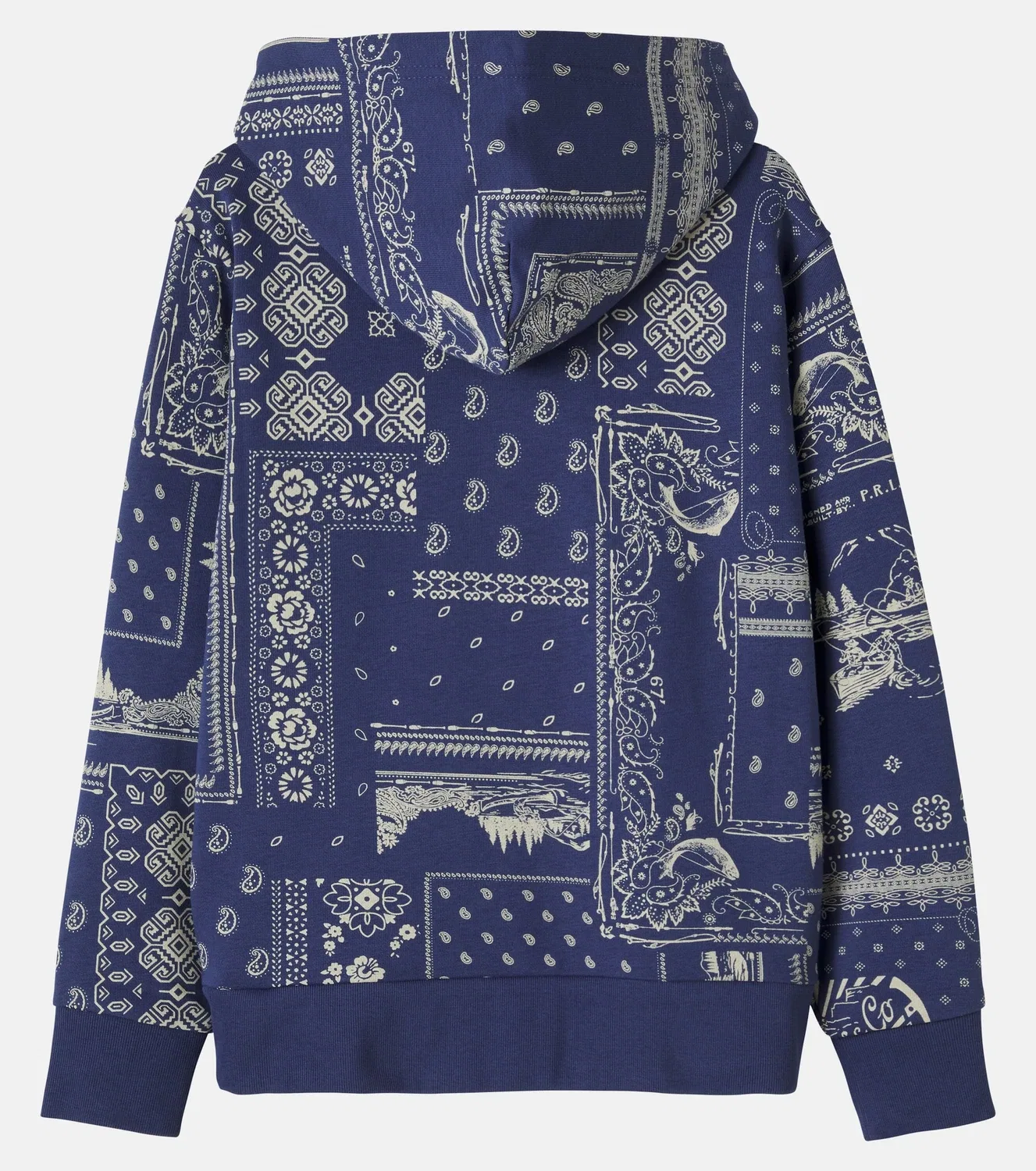 Худи с капюшоном и принтом Polo Ralph Lauren Kids, синий — фото 3