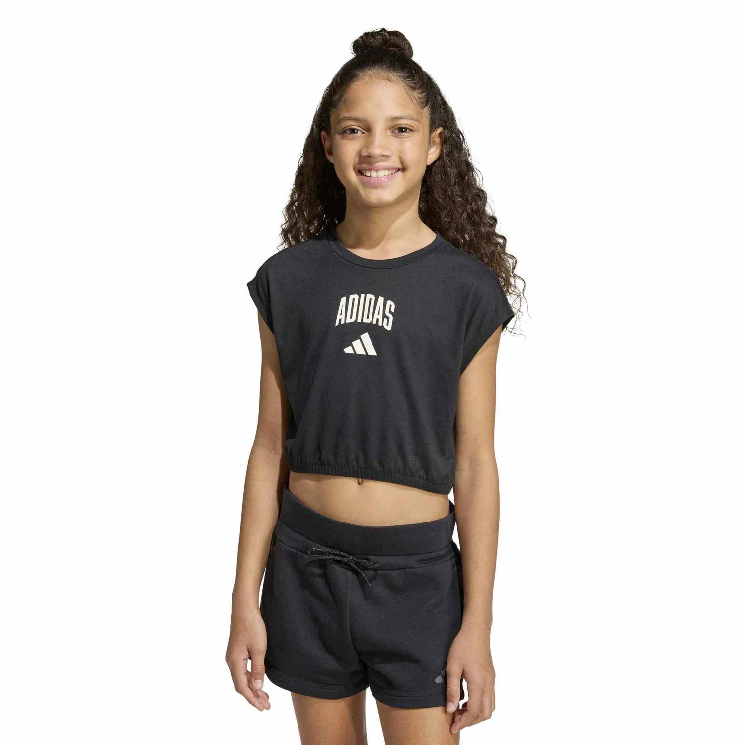 Детская футболка с коротким рукавом Adidas Sport Jg Clgt T-Shirt, Цвет: Black/Ow — фото 2