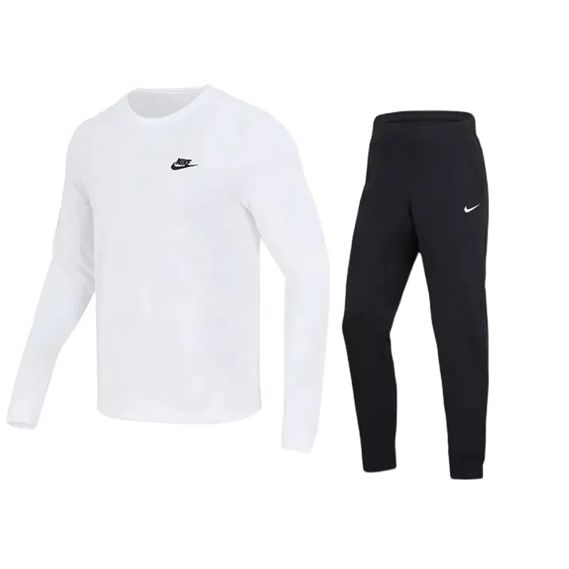 Спортивный комплект из футболки и брюк Nike, Белый/Черный