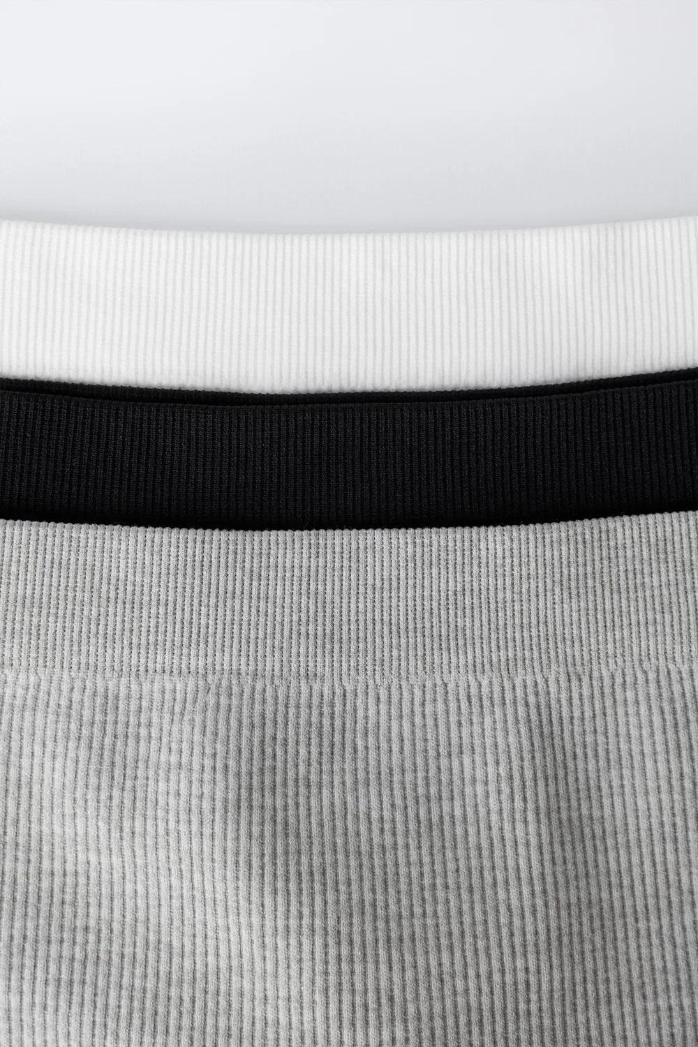 8-14 лет / Комплект из 3 бесшовных кюлотов ZARA, Black/White — фото 2