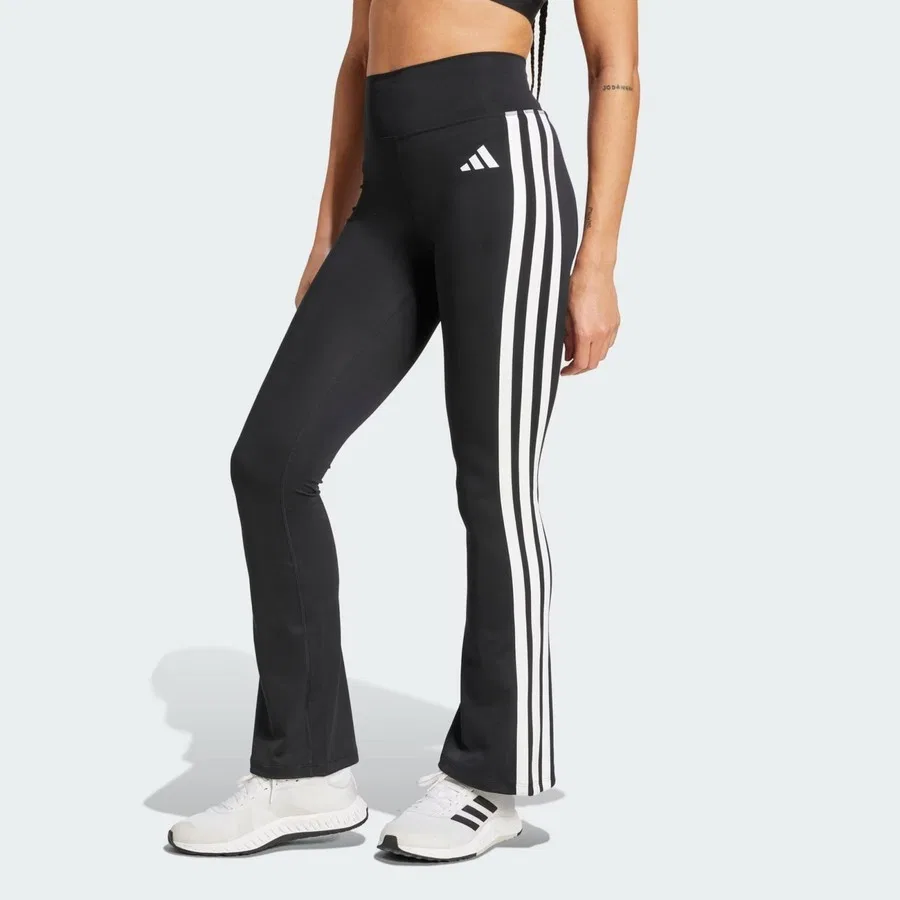 Спортивные леггинсы с расклешенным низом Opt Ess 3s Flar adidas, Черно-белый
