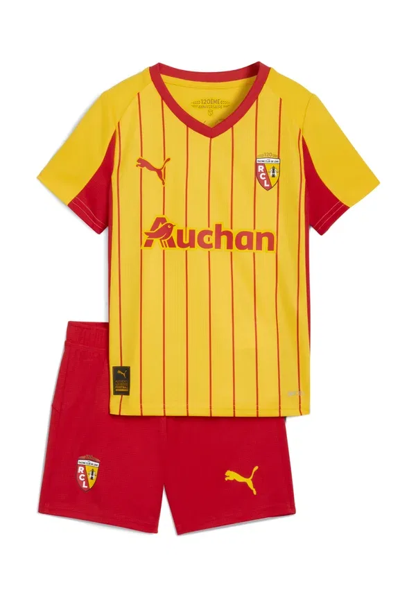 Футбольный комплект из футболки и шорт Heimtrikot-minikit Puma, Pele Yellow/Red, красный/желтый