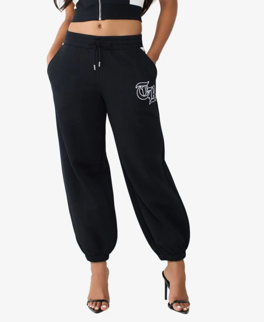 Джоггеры свободного кроя с контрастными вставками True Religion, Jet Black