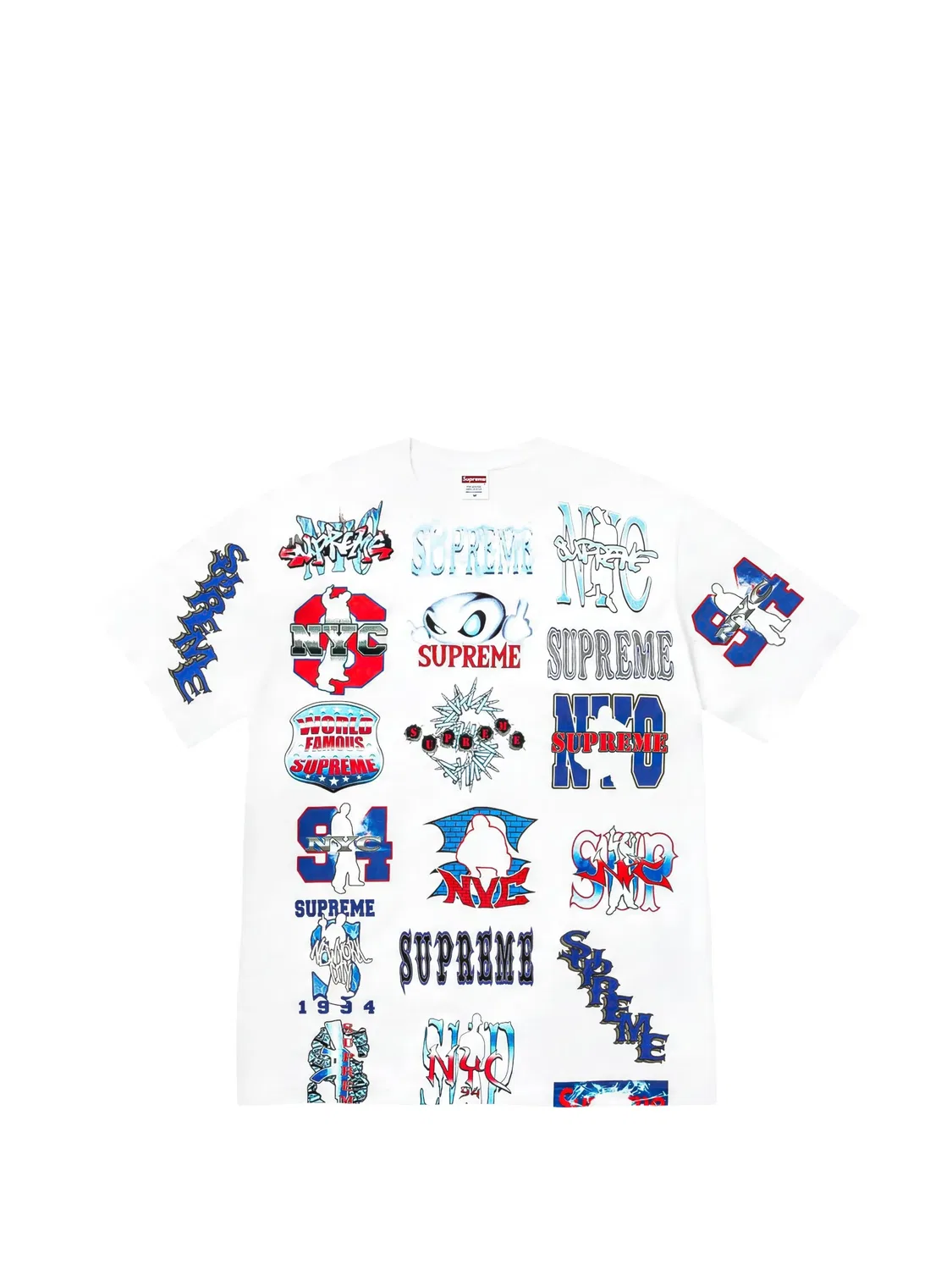 Футболка с графичным принтом Supreme, белый