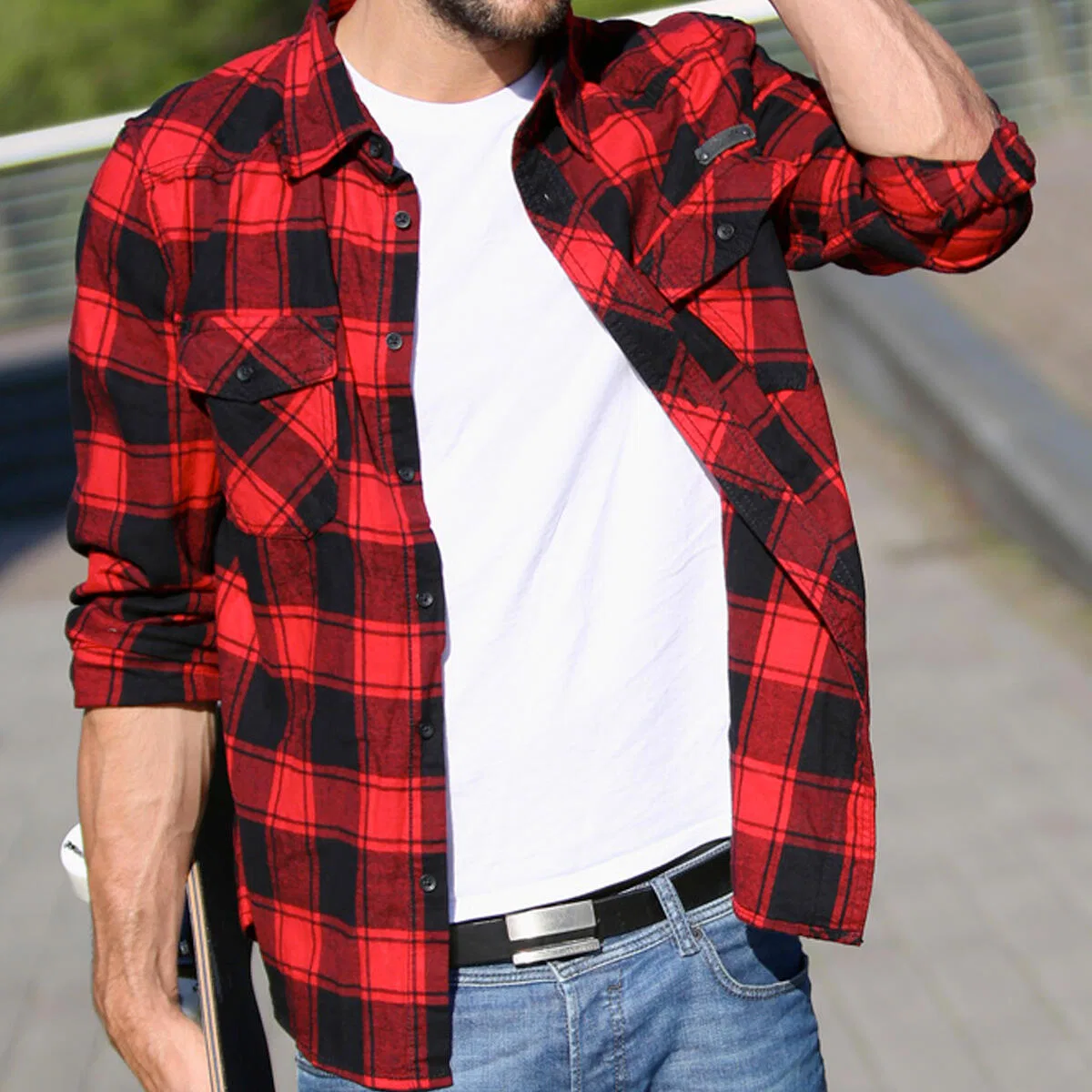 Мужская фланелевая рубашка Check Shirt Brandit, Rot — фото 4