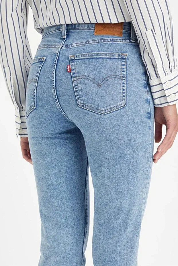 Женские джинсы прямого кроя с высокой талией 724 High Rise Straight Levi'S, Med Indigo - Worn In — фото 3