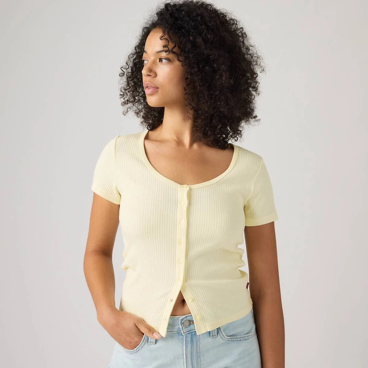 Рубашка с коротким рукавом на пуговицах от Austen Levi's, Pear Sorbet - White