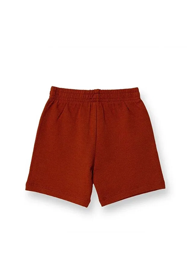 Детские шорты для мальчиков облегающие Hellobaby basic shorts Ebebek Hello Baby, Brown — фото 2