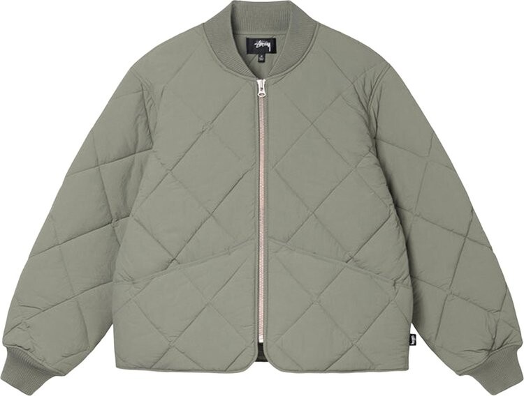 

Куртка Stussy Dice Quilted Liner Jacket 'Olive', зеленый