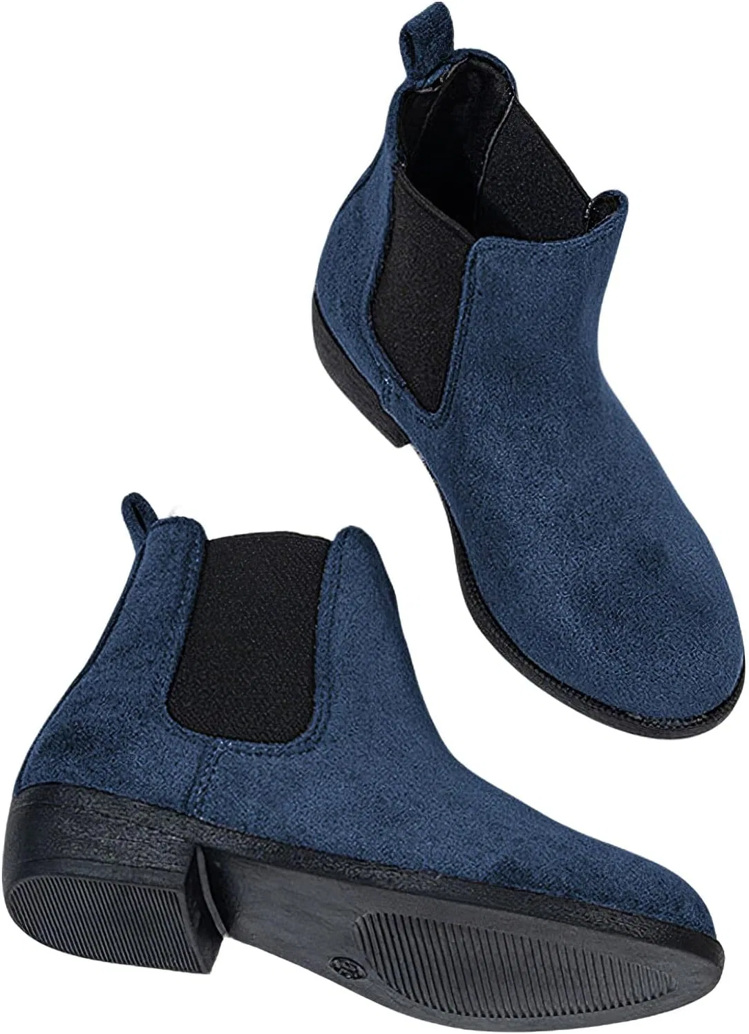 Детские зимние ботинки из искусственной замши на щиколотке rismart, Blue — фото 4