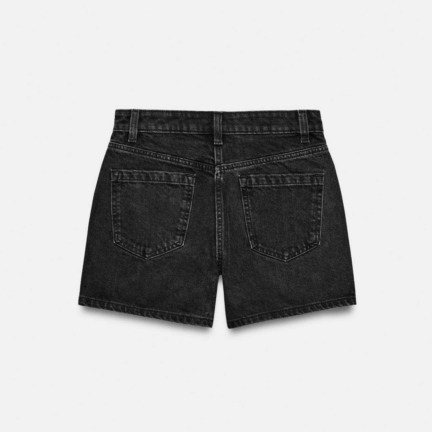 Юбка-шорты Zara Z1975 Wrap Denim, черный — фото 2