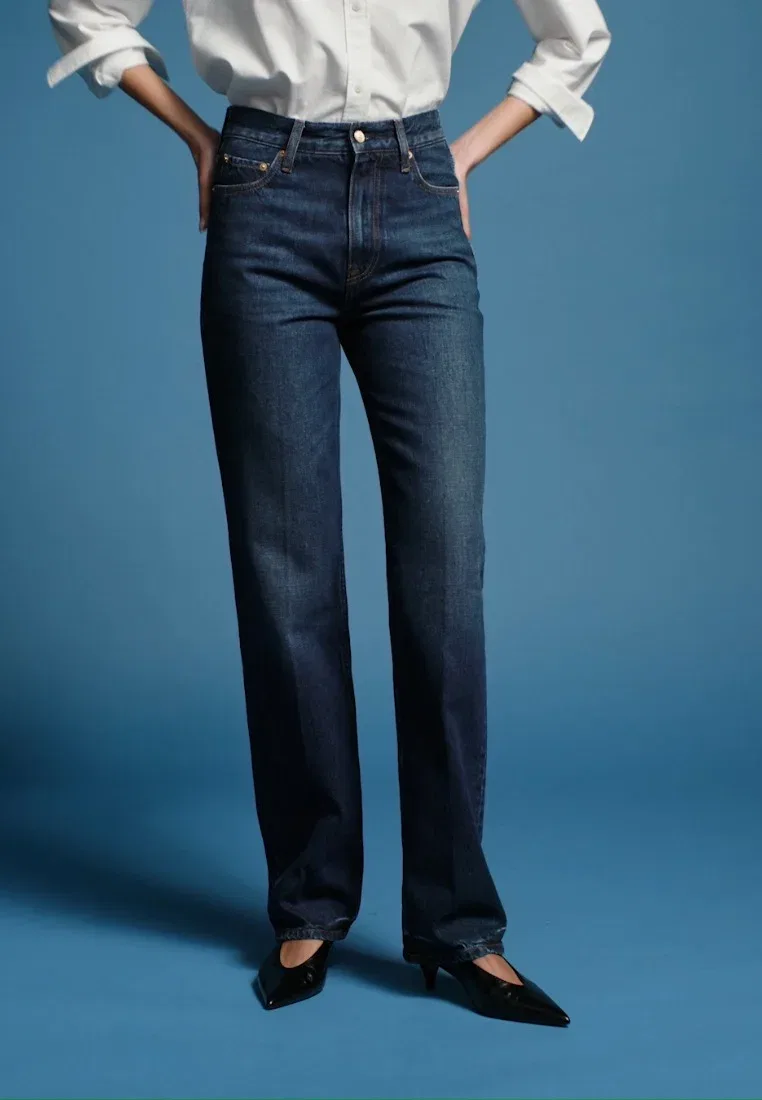 Сара прямые джинсы Tommy Hilfiger, Dark Blue Denim