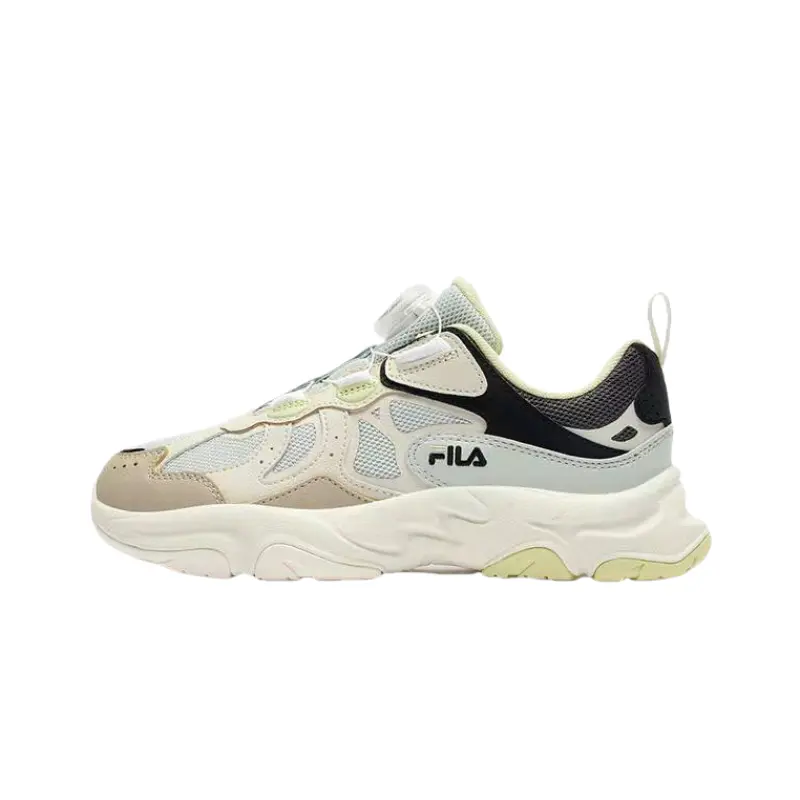 

Детские кроссовки BOA Slip Resistant Shock Absorbers Low Top Ecru FILA KIDS, зеленый/кремовый/белый