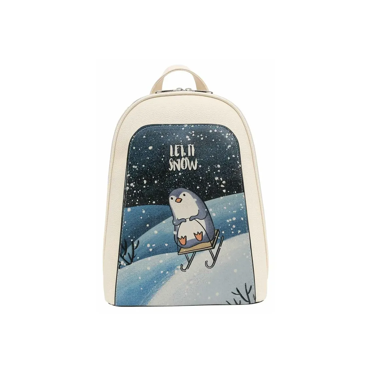 

DOGO Daypack "Женская аккуратная сумка Let It Snow Веганские женские рюкзаки (модные) /", белый