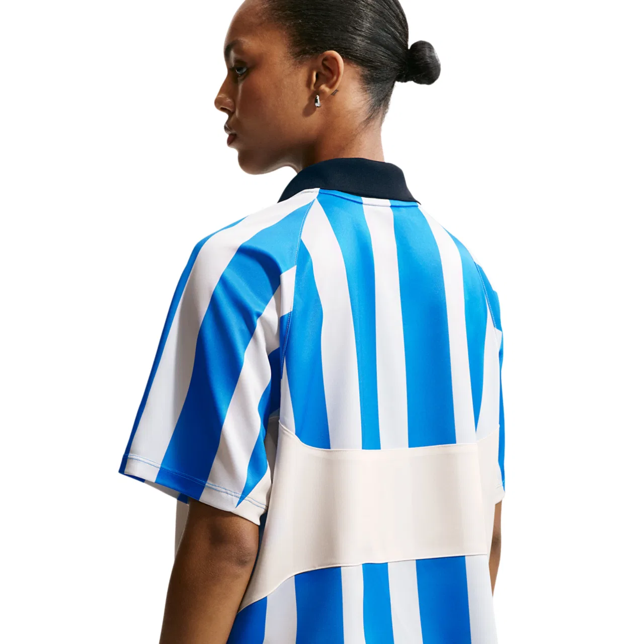 Женская джерси Oversized Striped Jersey Nike, цвет Chalk/Lt Photo Blue/Lt Photo Blue — фото 2