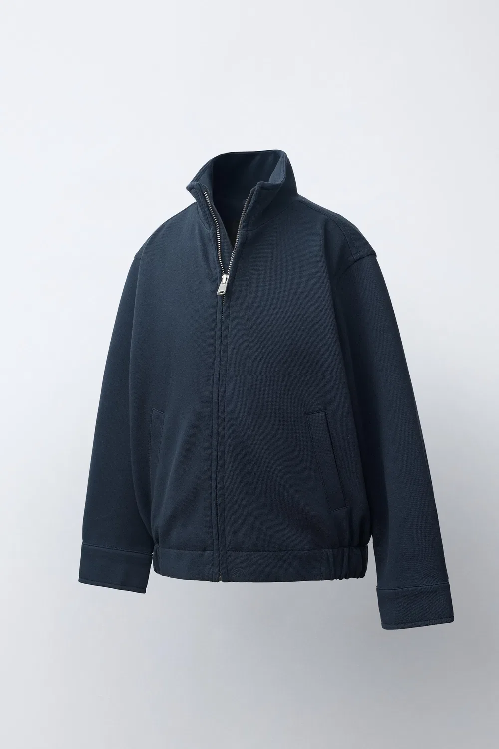 Комфортная куртка-бомбер ZARA, Navy blue — фото 2